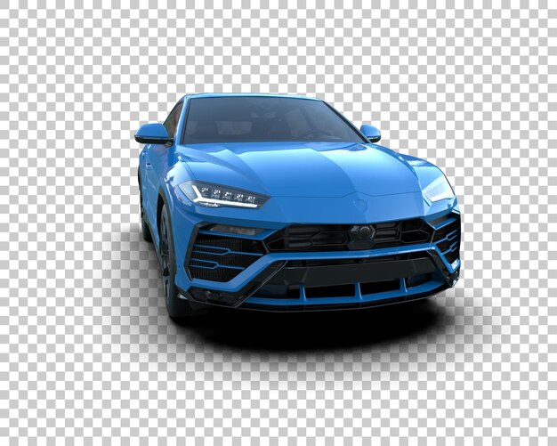 Un SUV moderno aislado en el fondo de una ilustración de renderización 3D
