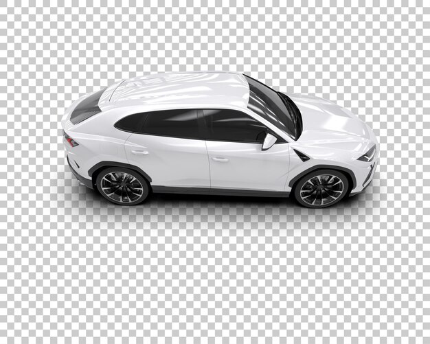 Un SUV moderno aislado en el fondo de una ilustración de renderización 3D