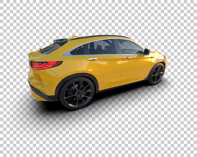 Un SUV moderno aislado en el fondo de una ilustración de renderización 3D