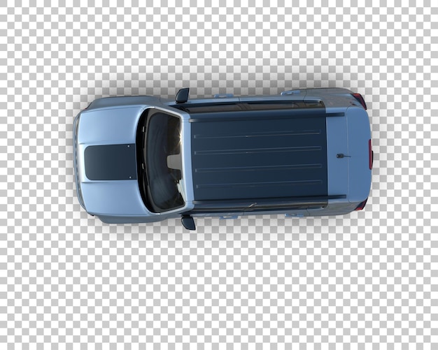 Un SUV moderno aislado en el fondo de una ilustración de renderización 3D