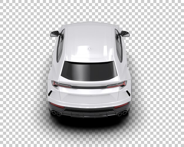 Un SUV moderno aislado en el fondo de una ilustración de renderización 3D