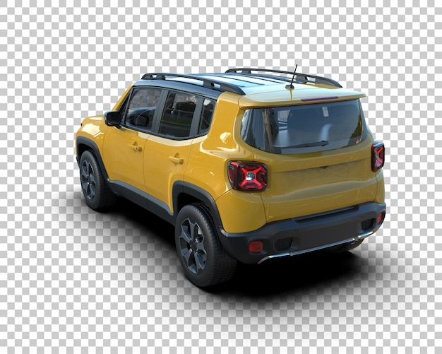 Un SUV moderno aislado en el fondo de una ilustración de renderización 3D