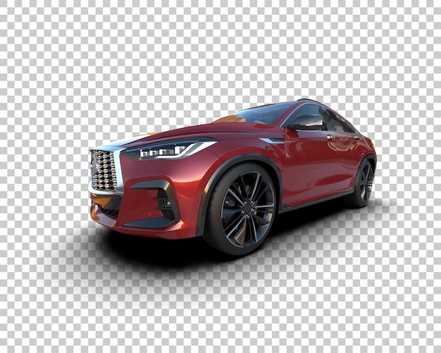 Un SUV moderno aislado en el fondo de una ilustración de renderización 3D