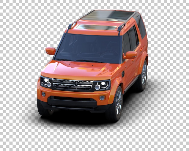Un SUV moderno aislado en el fondo de una ilustración de renderización 3D