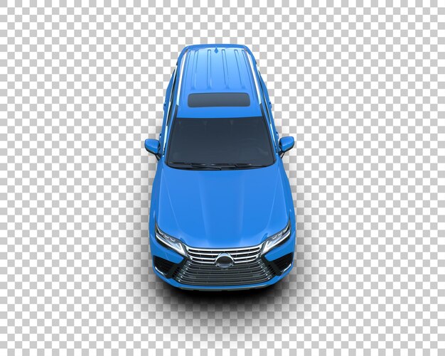 Un SUV moderno aislado en el fondo de una ilustración de renderización 3D
