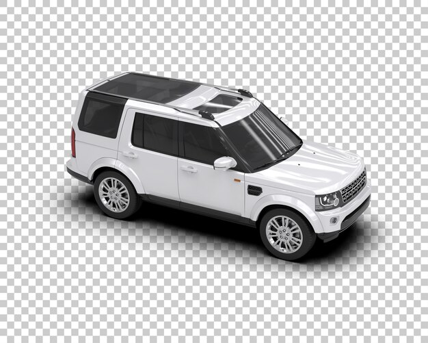 Un SUV moderno aislado en el fondo de una ilustración de renderización 3D