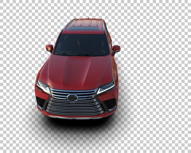 Un SUV moderno aislado en el fondo de una ilustración de renderización 3D