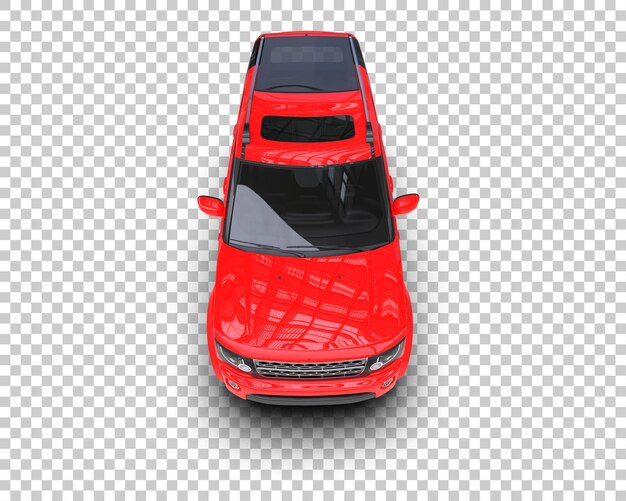 Un SUV moderno aislado en el fondo de una ilustración de renderización 3D