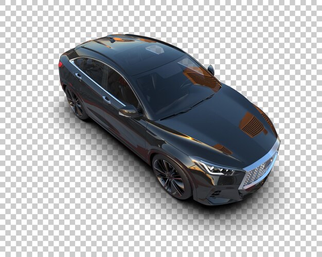 Un SUV moderno aislado en el fondo de una ilustración de renderización 3D