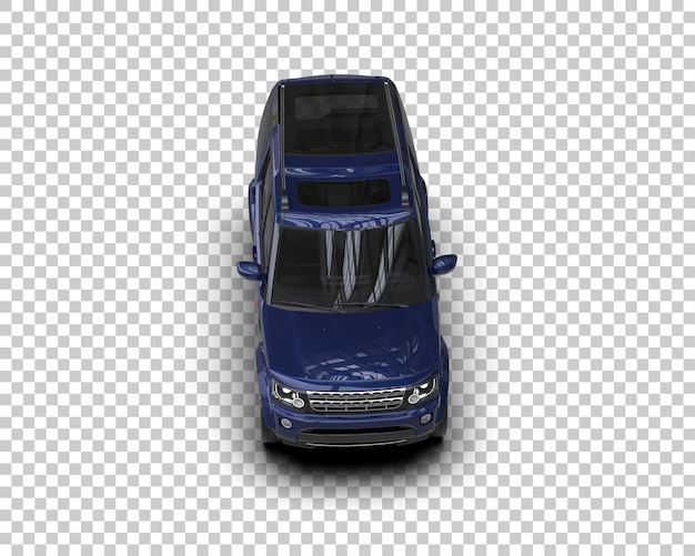 Un SUV moderno aislado en el fondo de una ilustración de renderización 3D