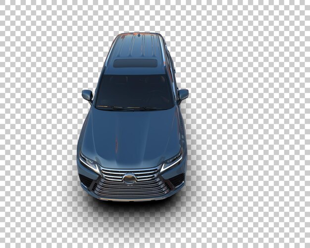 Un SUV moderno aislado en el fondo de una ilustración de renderización 3D