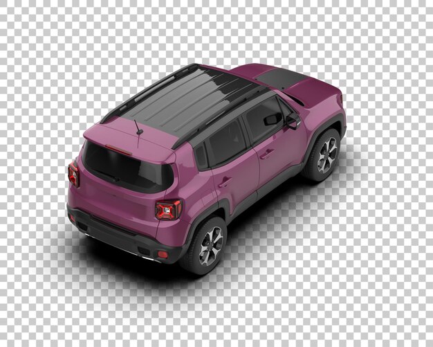 Un SUV moderno aislado en el fondo de una ilustración de renderización 3D