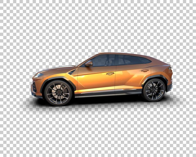Un SUV moderno aislado en el fondo de una ilustración de renderización 3D