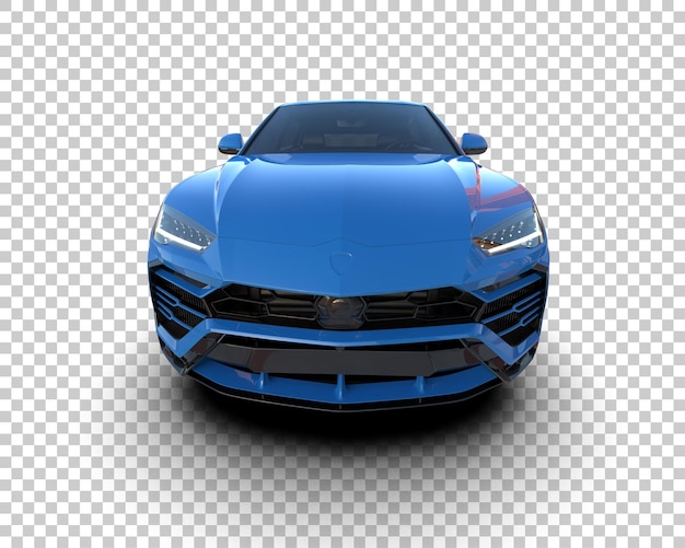Un SUV moderno aislado en el fondo de una ilustración de renderización 3D