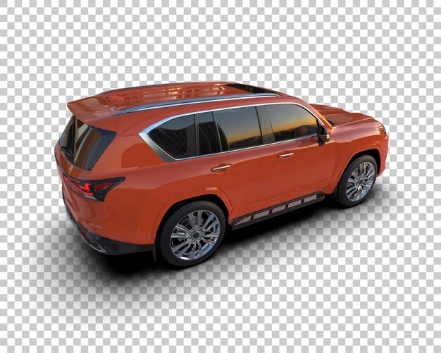 Un SUV moderno aislado en el fondo de una ilustración de renderización 3D
