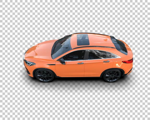 Un SUV moderno aislado en el fondo de una ilustración de renderización 3D