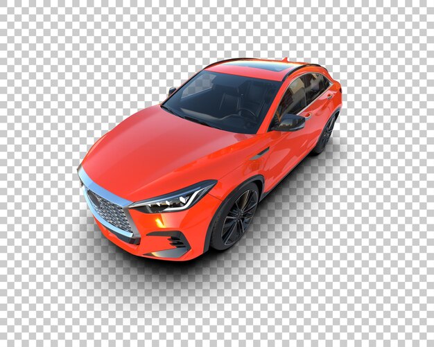 Un SUV moderno aislado en el fondo de una ilustración de renderización 3D