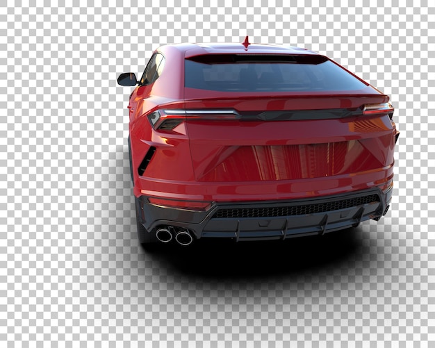 Un SUV moderno aislado en el fondo de una ilustración de renderización 3D