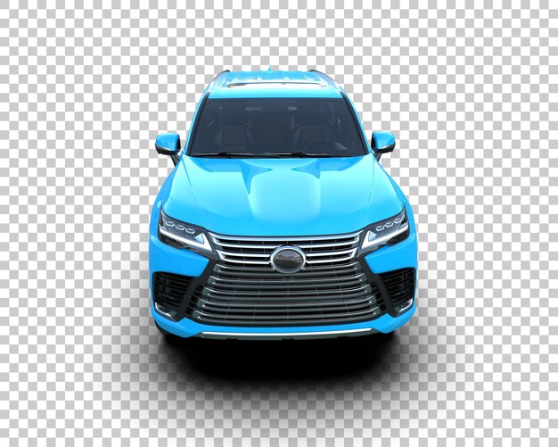 Un SUV moderno aislado en el fondo de una ilustración de renderización 3D