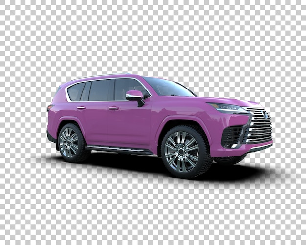 Un SUV moderno aislado en el fondo de una ilustración de renderización 3D