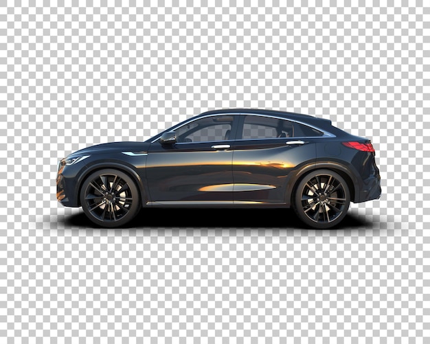 Un SUV moderno aislado en el fondo de una ilustración de renderización 3D