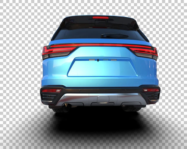 Un SUV moderno aislado en el fondo de una ilustración de renderización 3D