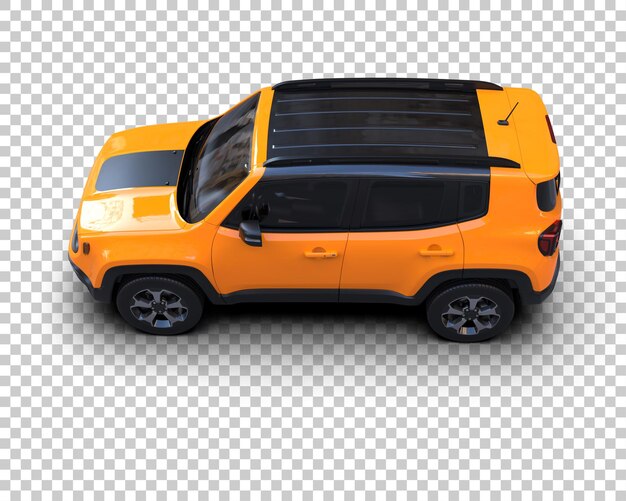 Un SUV moderno aislado en el fondo de una ilustración de renderización 3D