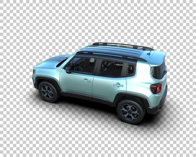 Un SUV moderno aislado en el fondo de una ilustración de renderización 3D