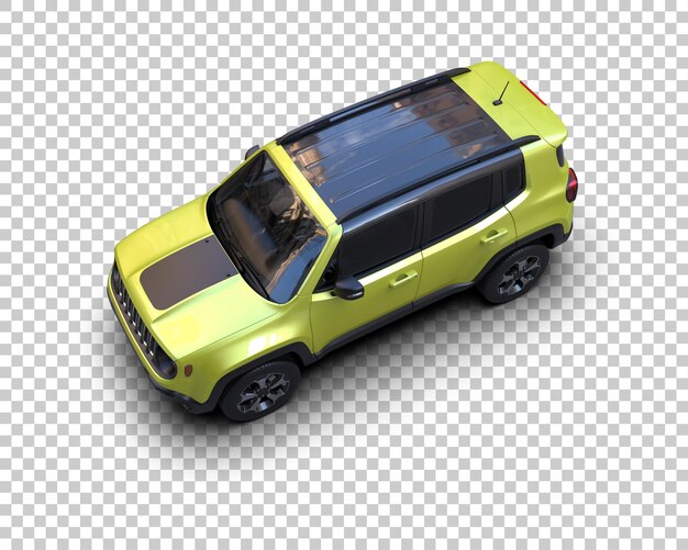 Un SUV moderno aislado en el fondo de una ilustración de renderización 3D
