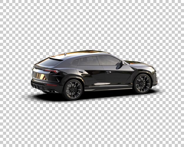 Un SUV moderno aislado en el fondo de una ilustración de renderización 3D