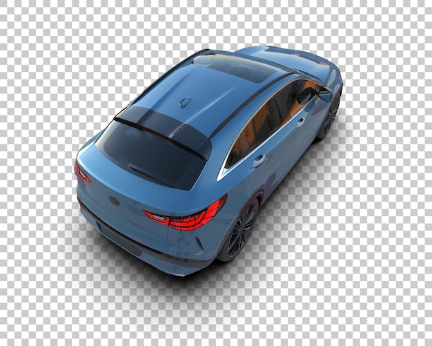 Un SUV moderno aislado en el fondo de una ilustración de renderización 3D