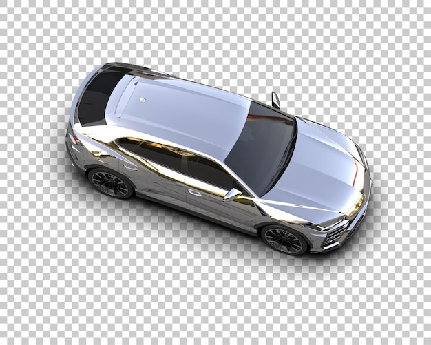 Un SUV moderno aislado en el fondo de una ilustración de renderización 3D