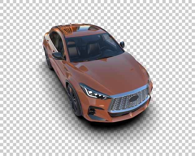 Un SUV moderno aislado en el fondo de una ilustración de renderización 3D