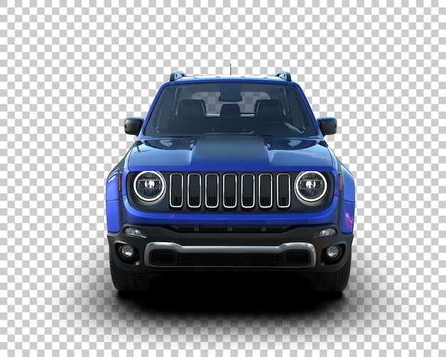 Un SUV moderno aislado en el fondo de una ilustración de renderización 3D