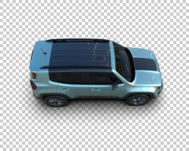 Un SUV moderno aislado en el fondo de una ilustración de renderización 3D