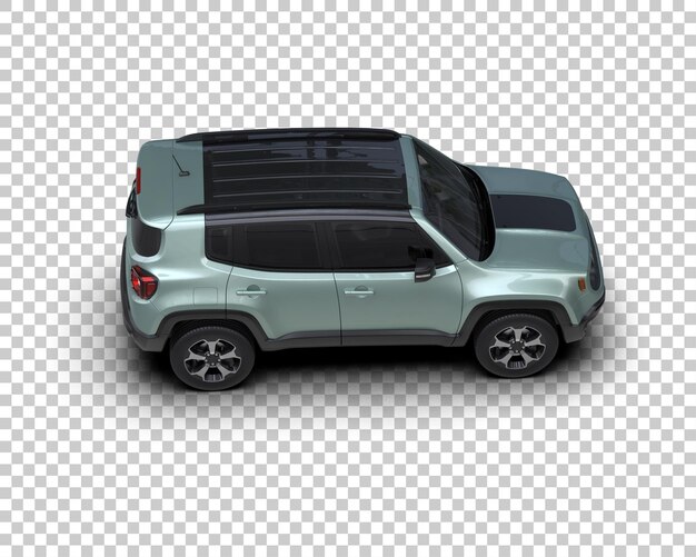 Un SUV moderno aislado en el fondo de una ilustración de renderización 3D