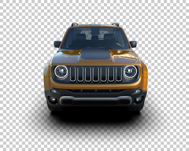 Un SUV moderno aislado en el fondo de una ilustración de renderización 3D