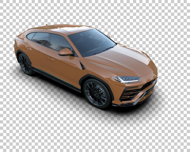 Un SUV moderno aislado en el fondo de una ilustración de renderización 3D