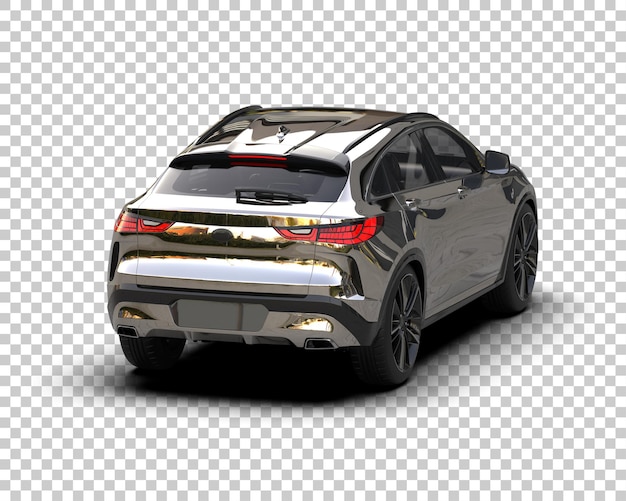 Un SUV moderno aislado en el fondo de una ilustración de renderización 3D