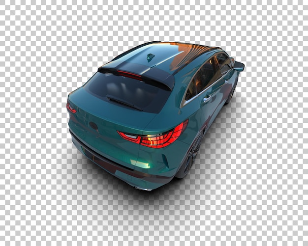 Un SUV moderno aislado en el fondo de una ilustración de renderización 3D