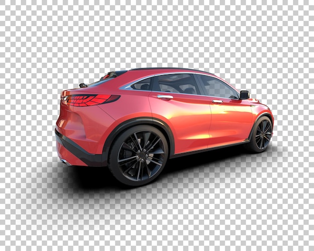 Un SUV moderno aislado en el fondo de una ilustración de renderización 3D
