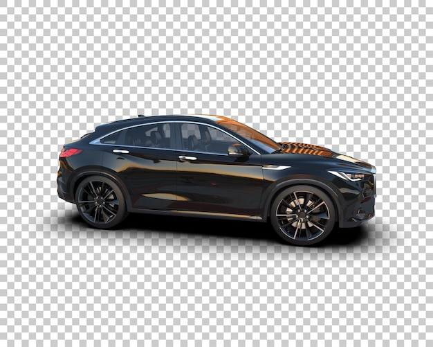 Un SUV moderno aislado en el fondo de una ilustración de renderización 3D