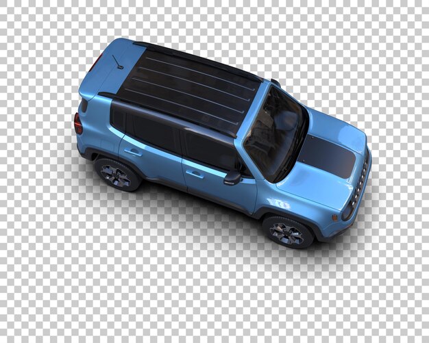Un SUV moderno aislado en el fondo de una ilustración de renderización 3D