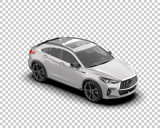 Un SUV moderno aislado en el fondo de una ilustración de renderización 3D