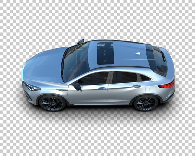 Un SUV moderno aislado en el fondo de una ilustración de renderización 3D
