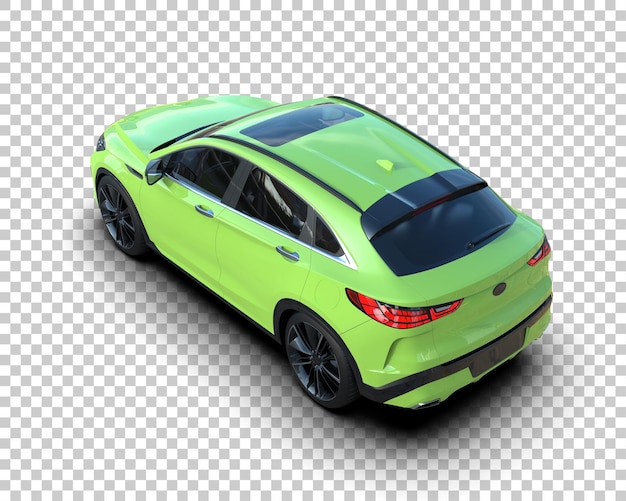 Un SUV moderno aislado en el fondo de una ilustración de renderización 3D