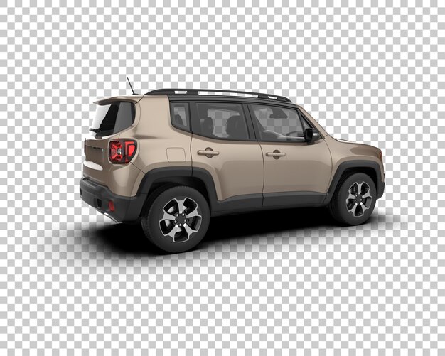 Un SUV moderno aislado en el fondo de una ilustración de renderización 3D