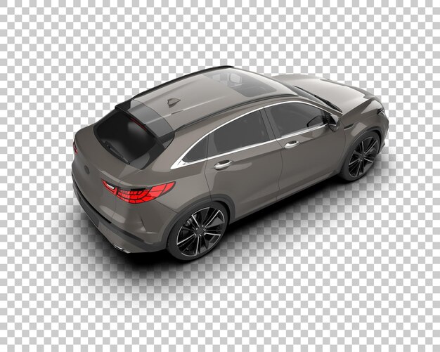 Un SUV moderno aislado en el fondo de una ilustración de renderización 3D