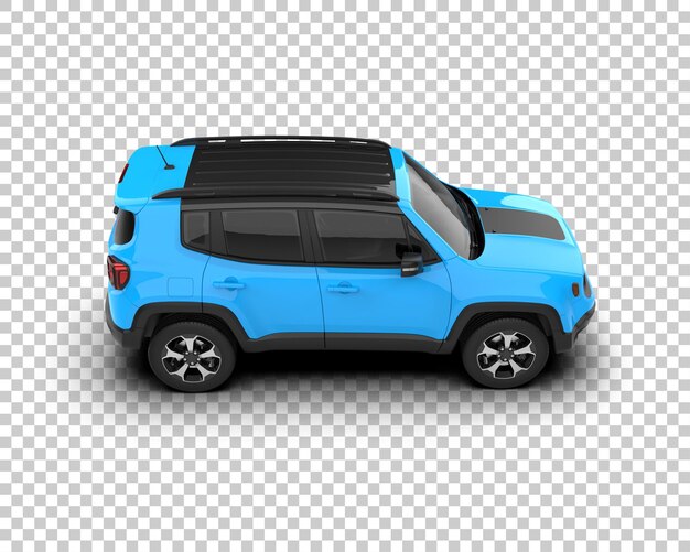 Un SUV moderno aislado en el fondo de una ilustración de renderización 3D