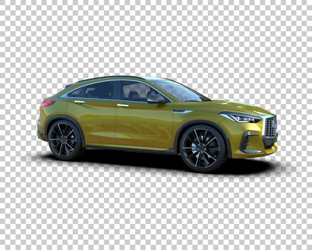 Un SUV moderno aislado en el fondo de una ilustración de renderización 3D